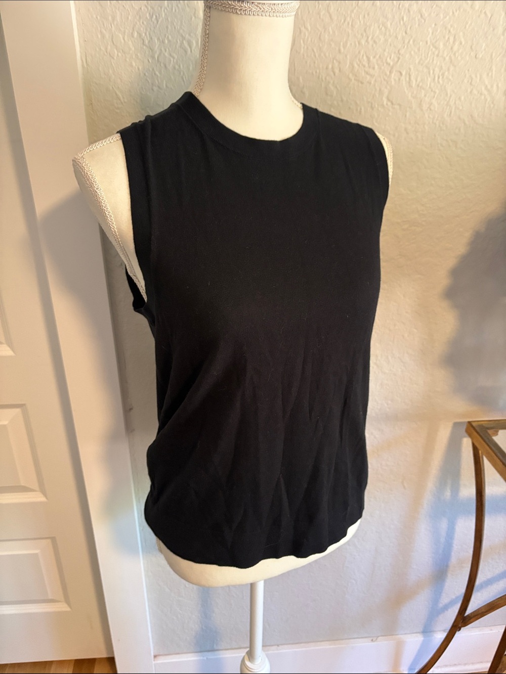 J. Crew Classic Black Sleeveless Tank Top